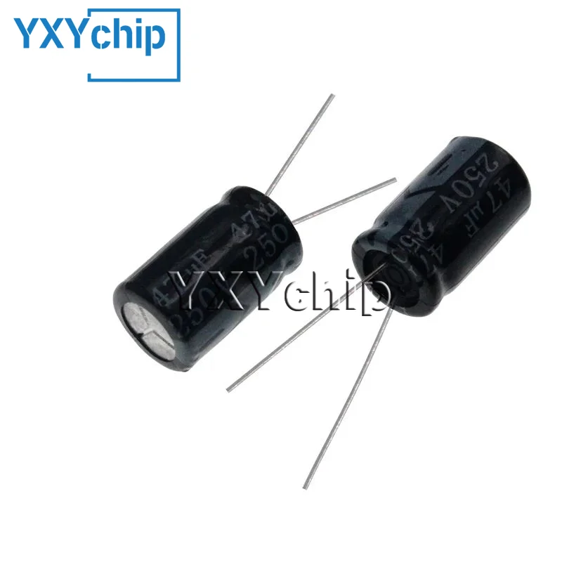 50pcs 47uF 250V 47MFD 250WV 13*20mm Aluminum Electrolytic Capacitor Radial