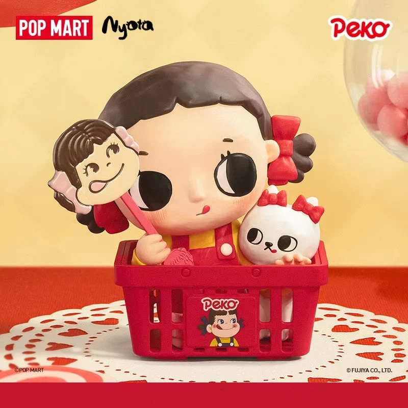 

New Original Pop Mart Nyota × Peko Collectible Art Figure Desktop Home Decor Trendy Toy Gift For Adult Collectors
