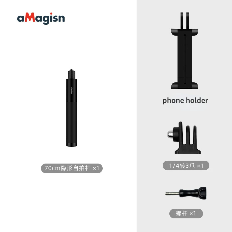 aMagisn 70 cm Onzichtbare Selfie Stok Voor Insta360 Panoramische GoPro Actie Camera Voor DJI Osmo Accessoires Selfie Stok Pole