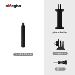 aMagisn 70cm Invisible Selfie Stick For Insta360 Panoramic GoPro Action Camera For DJI Osmo Accessories Selfie Stick Pole