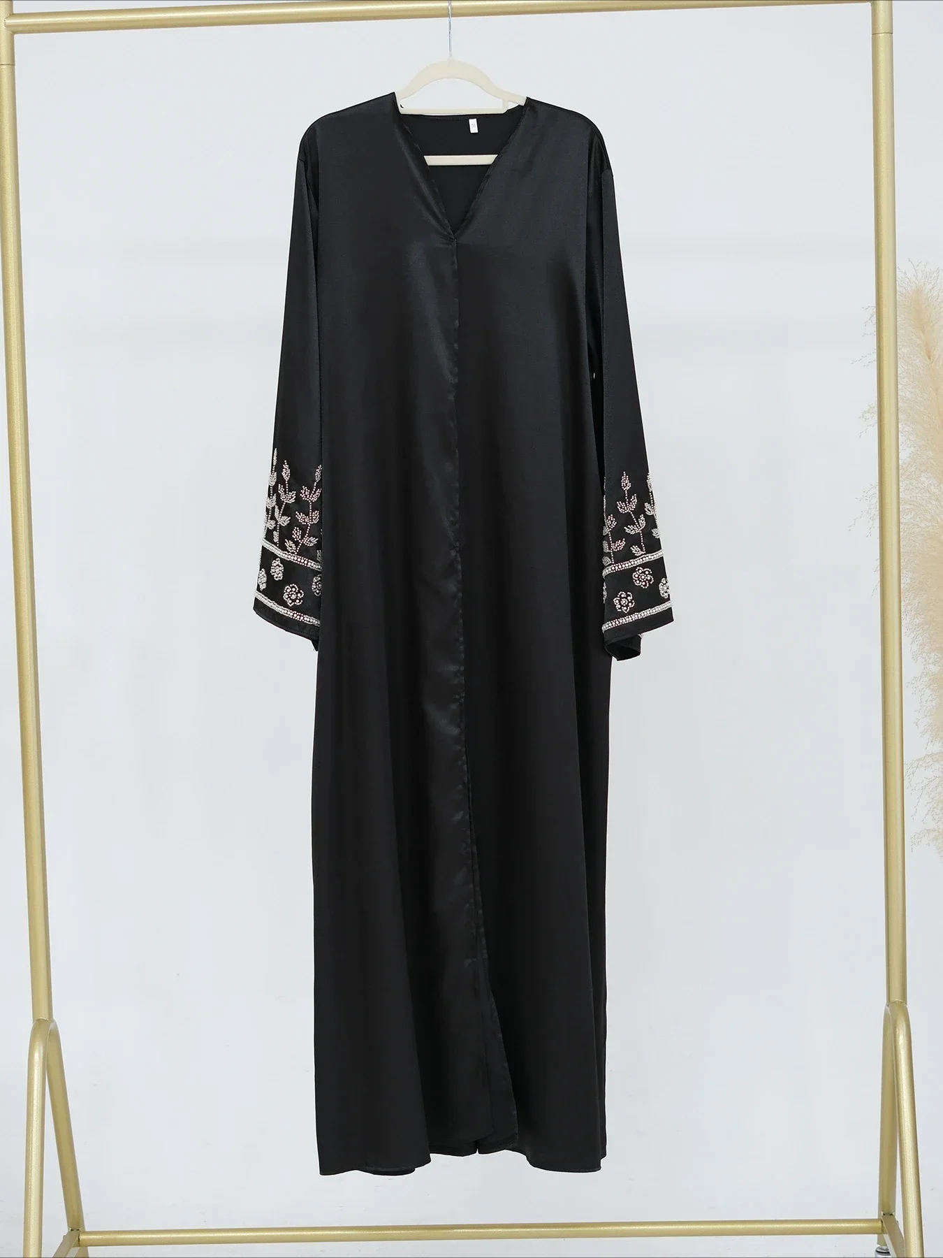 Eid Party Abaya for Women Beading Muslim Long Cardigan Abayas Ramadan Turkey Islamic Robe Sashes Morocco Dubai Arab Vestidos