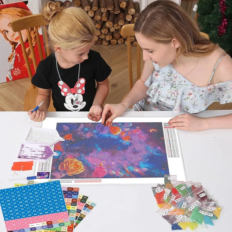 TTKK Set Label stiker, Stiker nomor warna, stiker Label kotak penyimpanan seni berlian