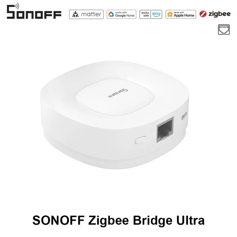 SONOFF ZBBridge-U Matter Zigbee Bridge Ultra Up To 256 Sub-devices Ethernet Connection Smart Home Hub Support Alexa Apple Home