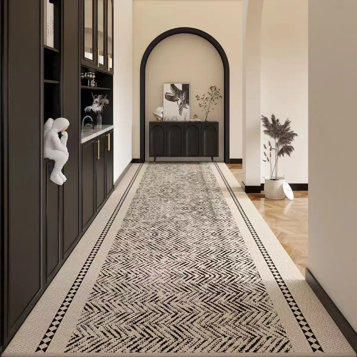 Customizable 3D Long Carpet Mat Non-Slip Hallway Stair Treads Living Room Home Hotel Entrance Floor Rug
