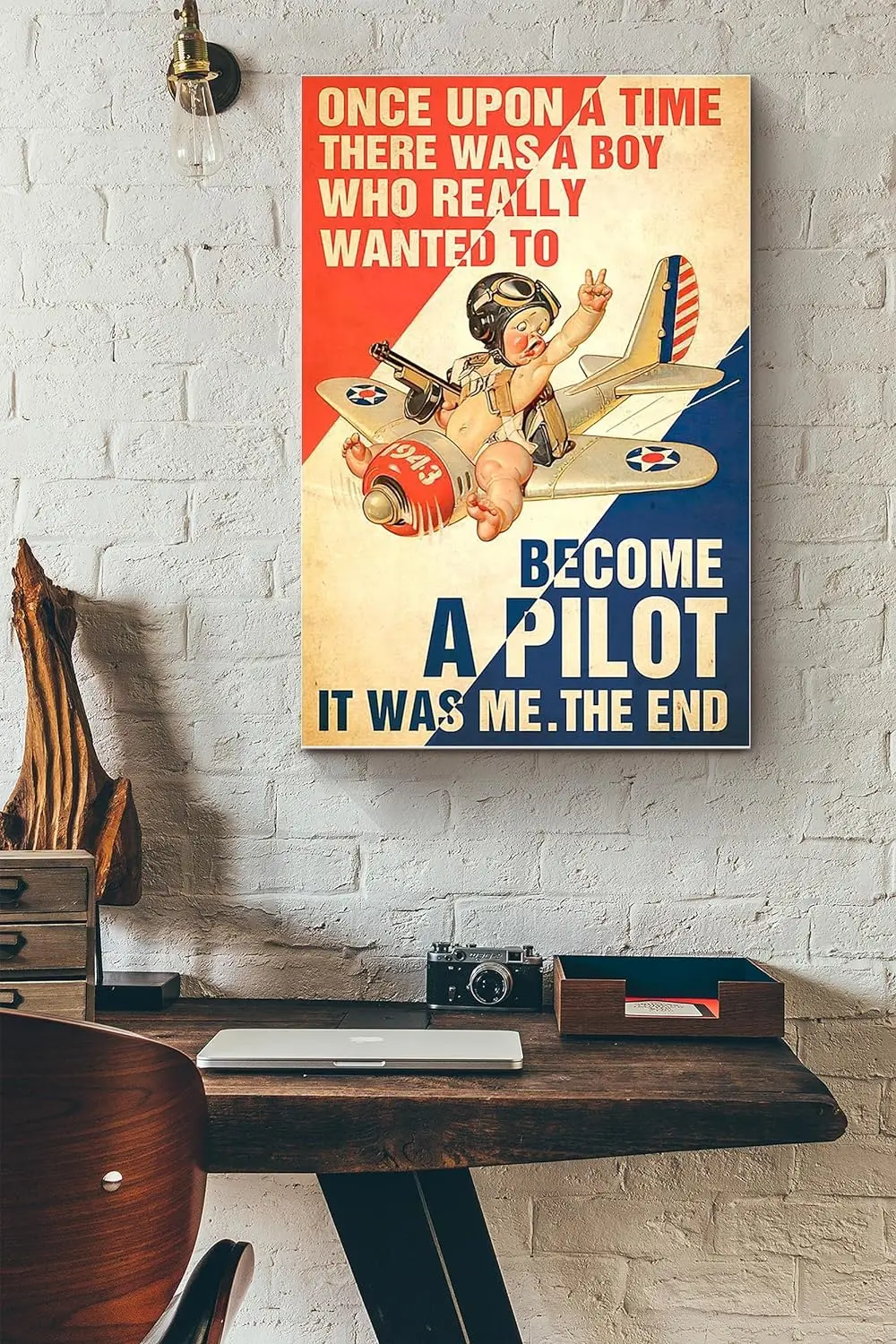 A Boy Wanted To Become A Italia Pilot Retro Metal Tin Sign Vintage Aluminum Sign For Home Decor Room Metal Decor 8x12