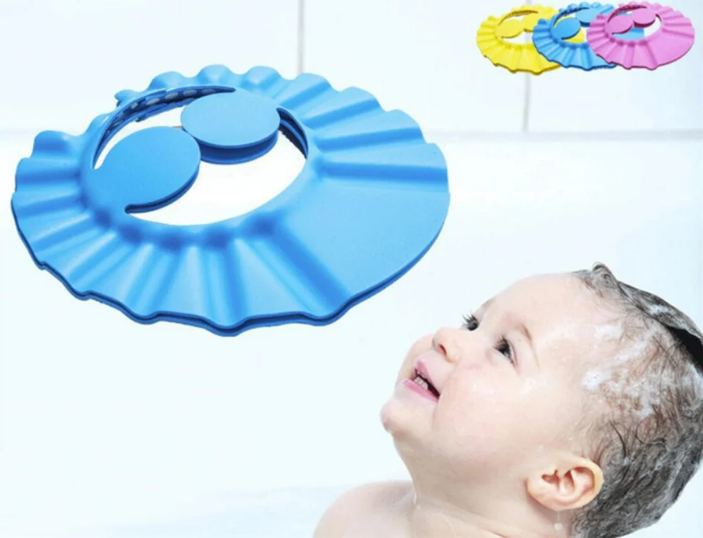 Safe Shampoo Shower Bathing Bath Protect Soft Cap Hat For Baby Wash Hair Shield Bebes Children Bathing Shower Cap Hat Kids