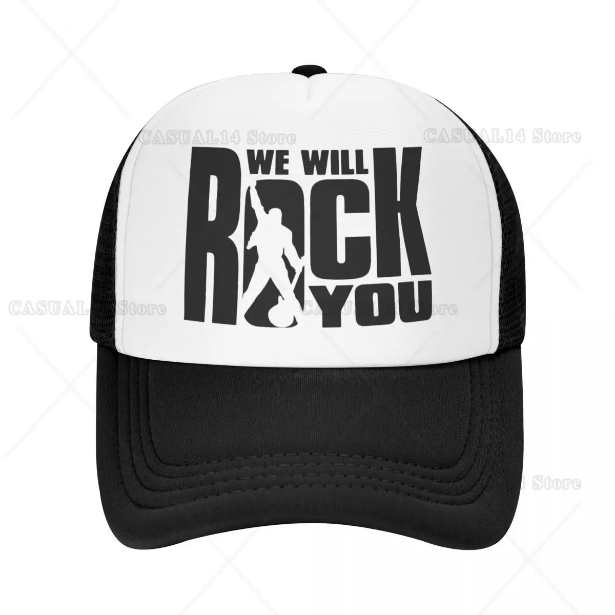 

Classic We Will Rock You Baseball Cap for Women Men Adjustable Queen Rock Band Trucker Hat Performance Snapback Caps