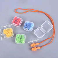 1 Pc Silicone Ear Plugs Sleep Earplugs Noise Reduction Swimming Earplugs With Rope For Diving Underwater Ear Plugs