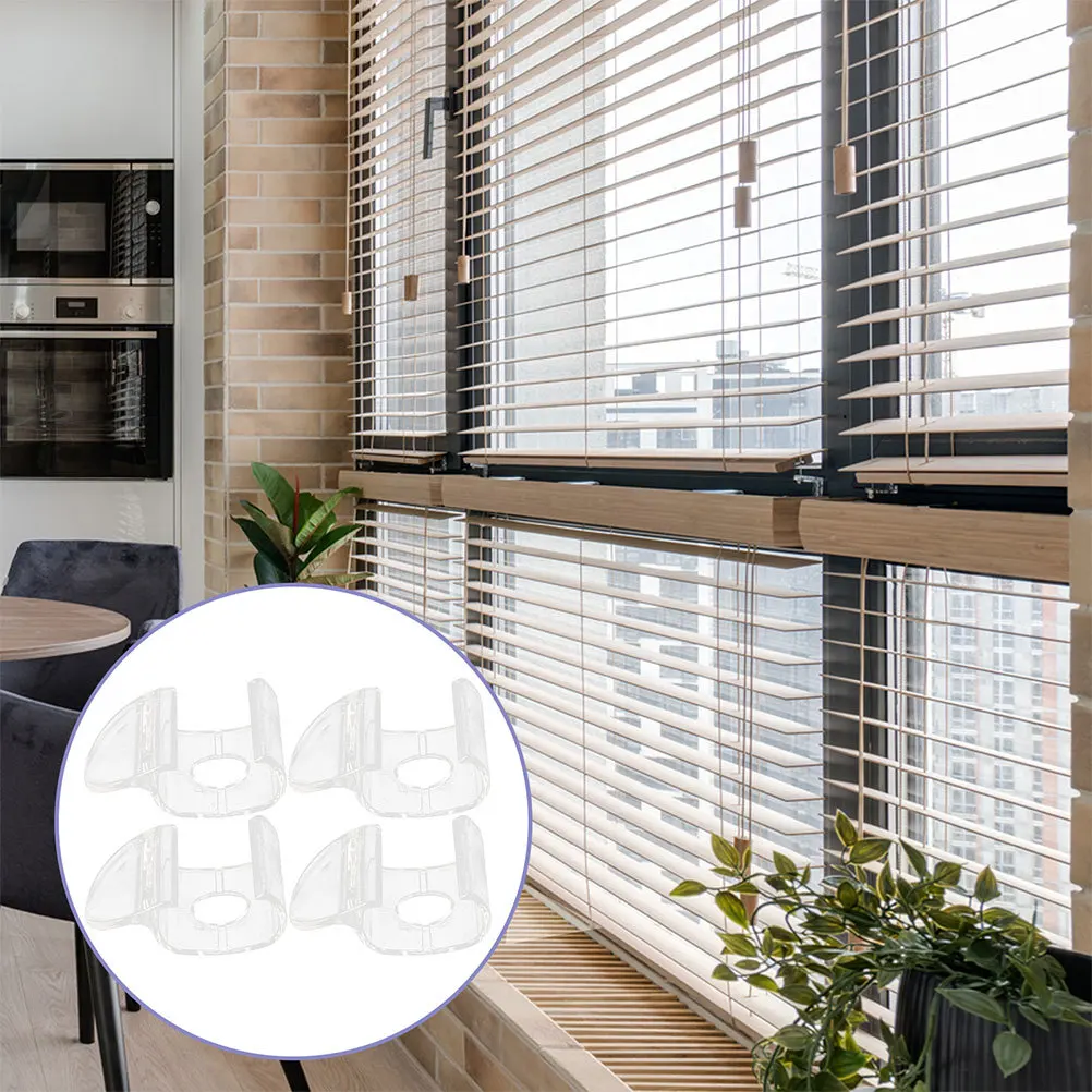 

6Pcs Blind Curtain Accessories Transparent Roller Shade Handles for Bottom Rail Fixing Cordless Shade Pulls Compatible with Most