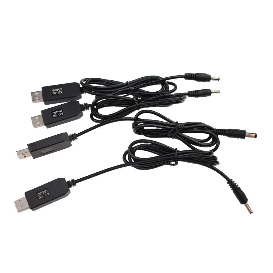 

300pcs 1M USB Power Boost Line DC 5V to 9V/12V Step UP Module Usb Converter Adapter Cable 3.5*1.35mm 5.5*2.1mm Plug