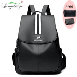 Fashion Luxury Ladies Travel Knapsack Girls Shoulder School Bags Cowhide Sac Mochila High Quality Genuine Leather Women Backpack