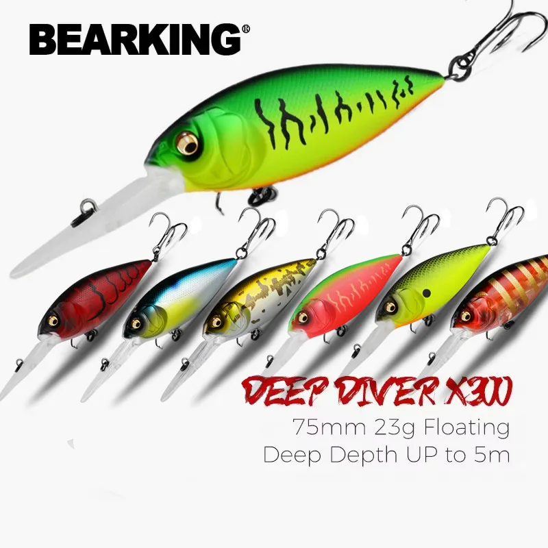 C74 BEARKING 7,5 см, 23 г, плавающая глубина до 5 м, искусственные рыболовные приманки, качественные воблеры, приманки, воблеры, рыболовные снасти