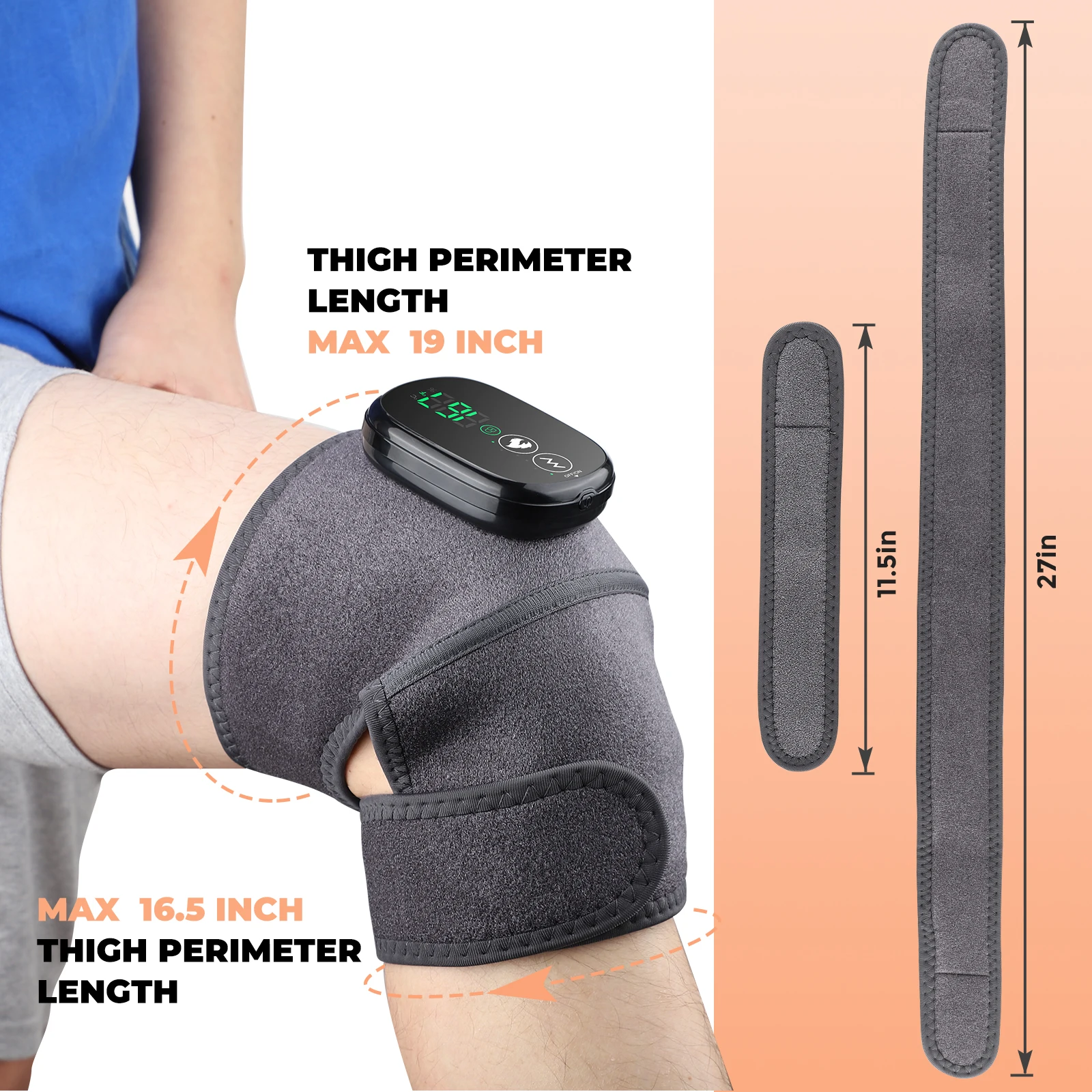 Electric Heated Vibration Knee Massage Physiotherapy Pad 3 in 1 Massager for Shoulder Elbow Hot Compress Muscle Relax Relief - Image 6