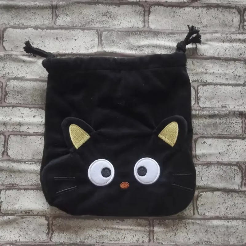 Cute Cartoon Chocolate Cat Storage Bag Portable CCD Digital Camera Pouch Multifunctional Travel Cosmetic Bag Universal Handbag