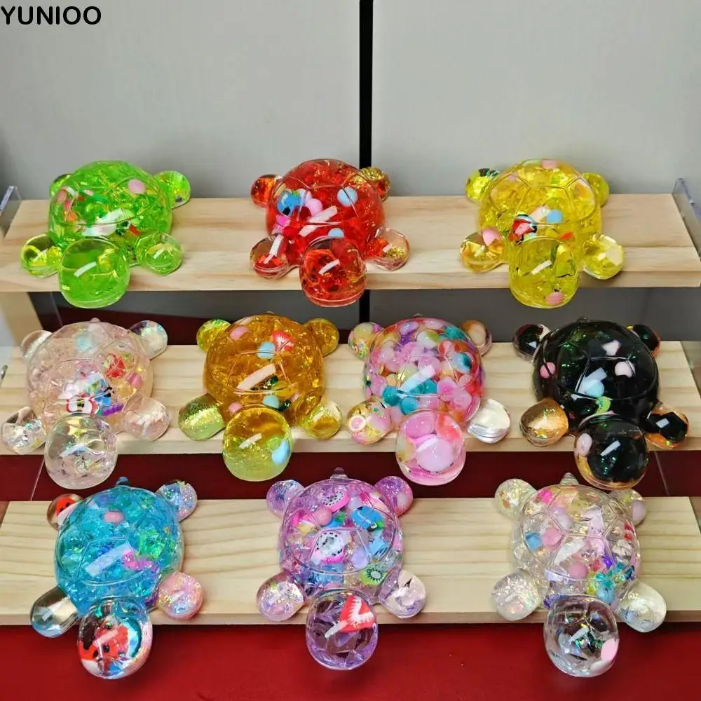 

Flash Flowing Sand Candy Color Turtle Dolls Fruits Miniature Tortoise Statue Cartoon Turtle Toy Lovely Kawaii