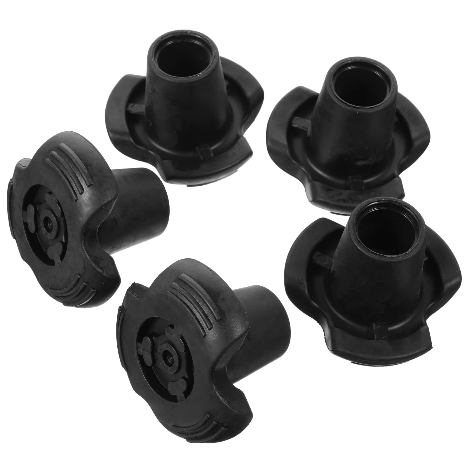 

5Pcs Hiking Pole Rubber Tips Durable Trekking Replacement Caps Non Slip Walking Stick Protectors Outdoor Cane Tips