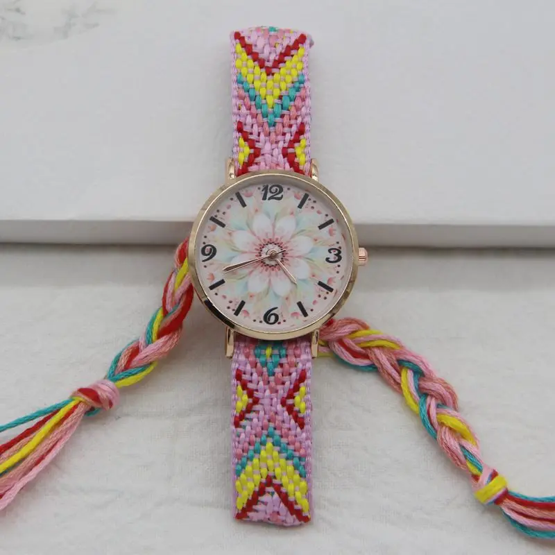 2024 New Ladies Knitted Style Watch Ladies Exquisite Disc Watches Bohemian Style Watch Birthday Gift