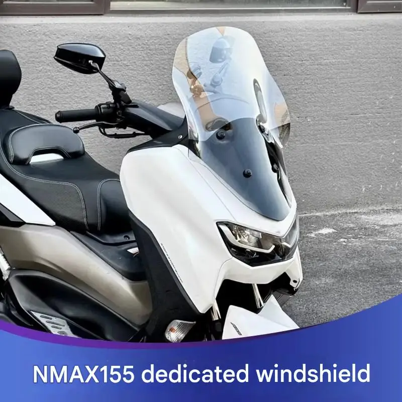 For 20-24cm Yamaha NMAX155 windshield modification N-MAX155 windshield accessories transparent and thickened