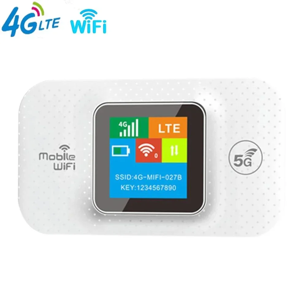 150Mbps 4G LTE WiFi Router Portable Pocket MiFi Router 3000mAh Wireless Unlocked Modem Sim Card Mobile WiFi Hotspot for Home Car