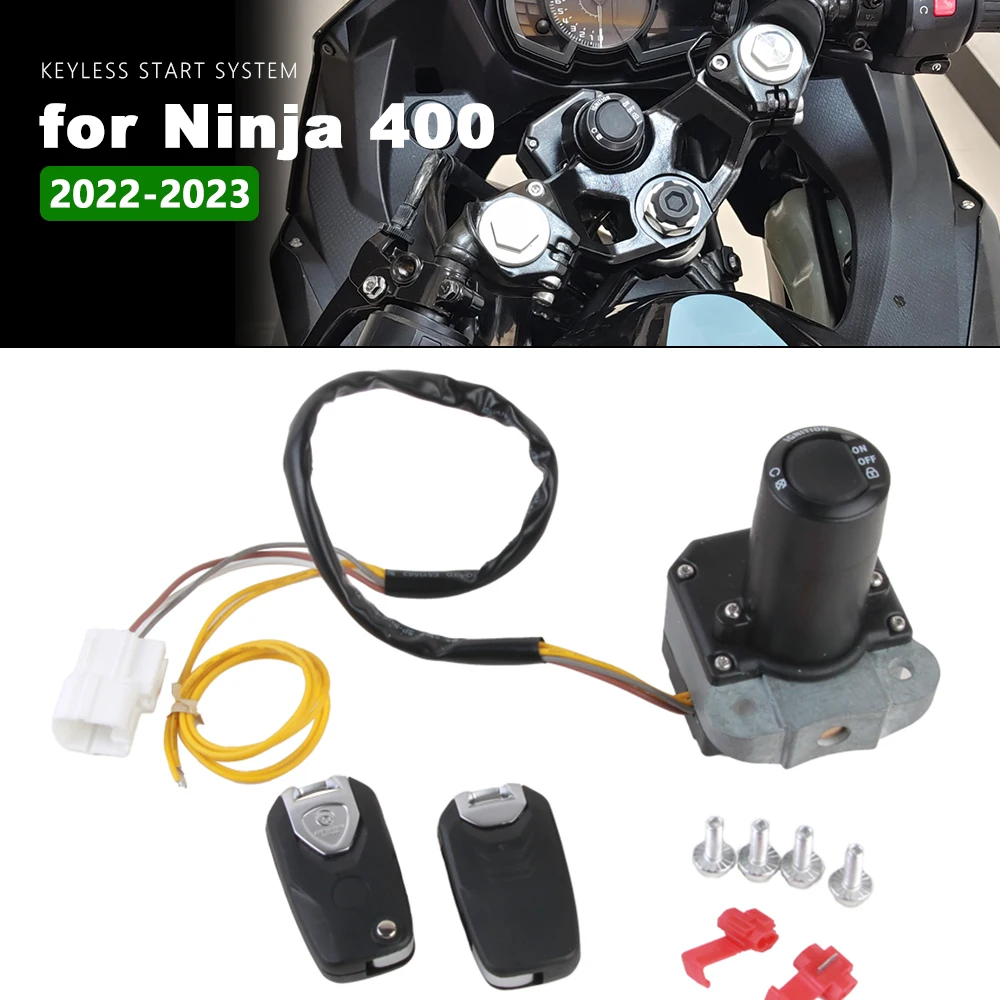 

Motorcycle Ignition Switch Keyless Start Steering Lock Anti-theft Ninja 400 2022 for Kawasaki Ninja400 EX400 2023 Accessories