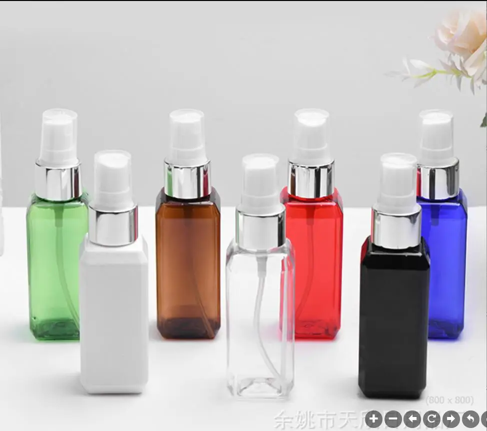 50ml plastic PET pump bottle serum toner essence sample testing moisture toilet water whitening mist sprayer cosmetic packing