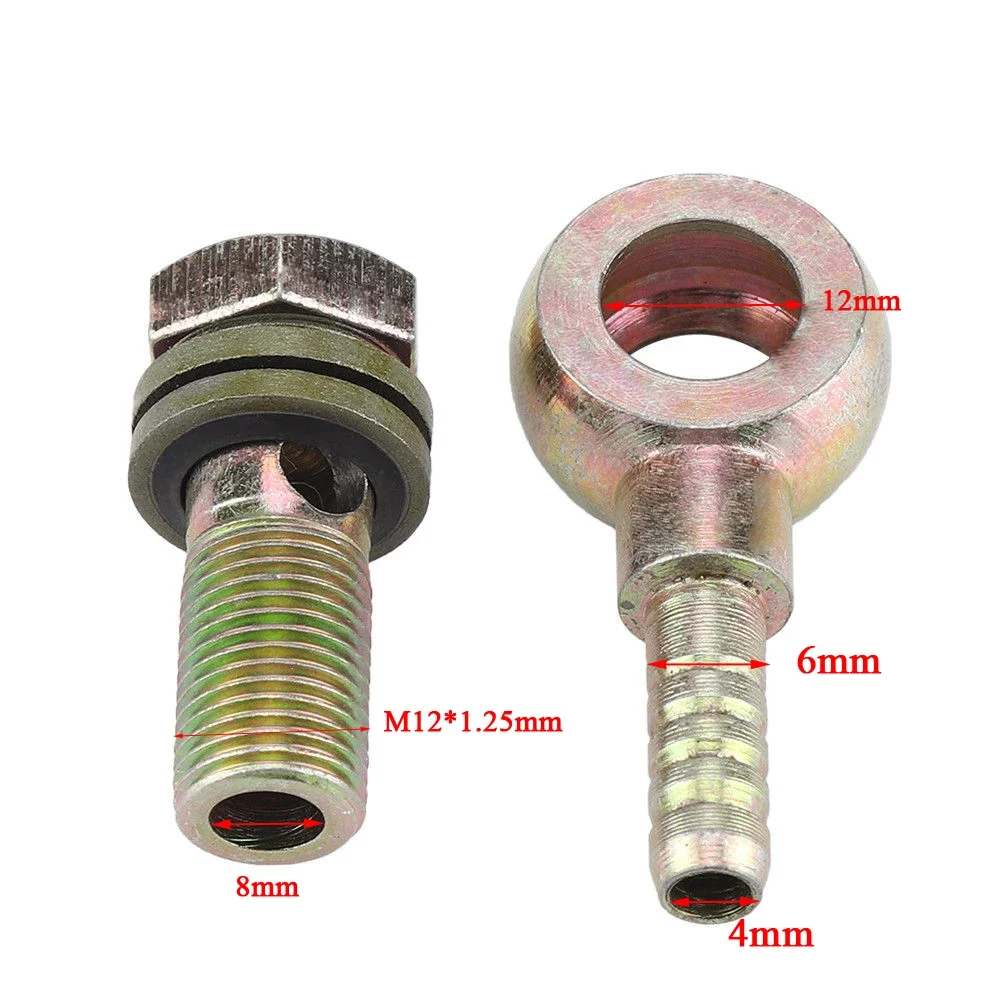 Oil Cooler Screw Ball Head Adapter Improved Cooling System with this M12x125mm Motorcycle Oil Cooler Fittings Set