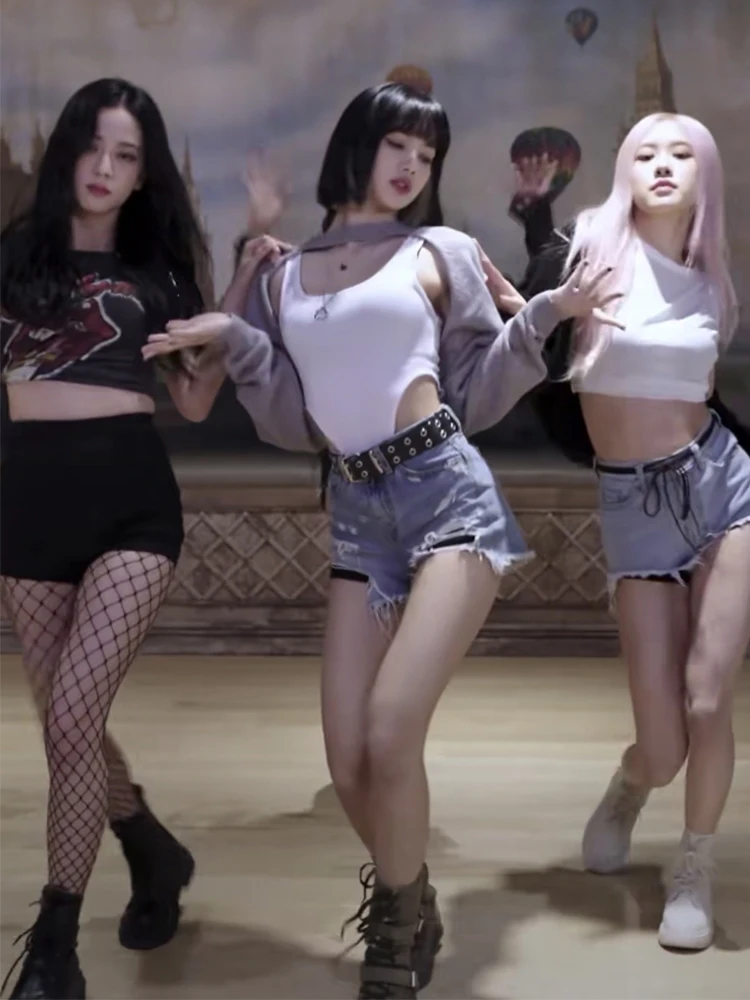  Lisa Lovesick Girls Jazz Stage Performance Outfit Cool Female Group Cotton Traditional Costume Ethnic Stage Wear