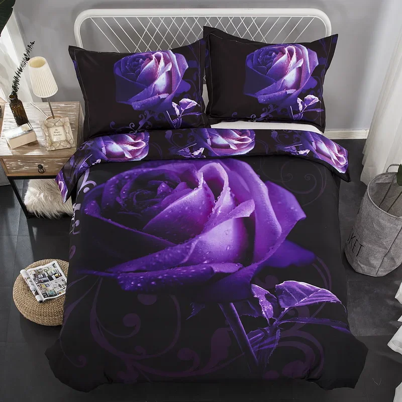 High Quality Winter Super Soft Comfortable Beddings Western Single Double Bed 3D Autumn Leaves Cat Quilt Sets Ropa De Cama