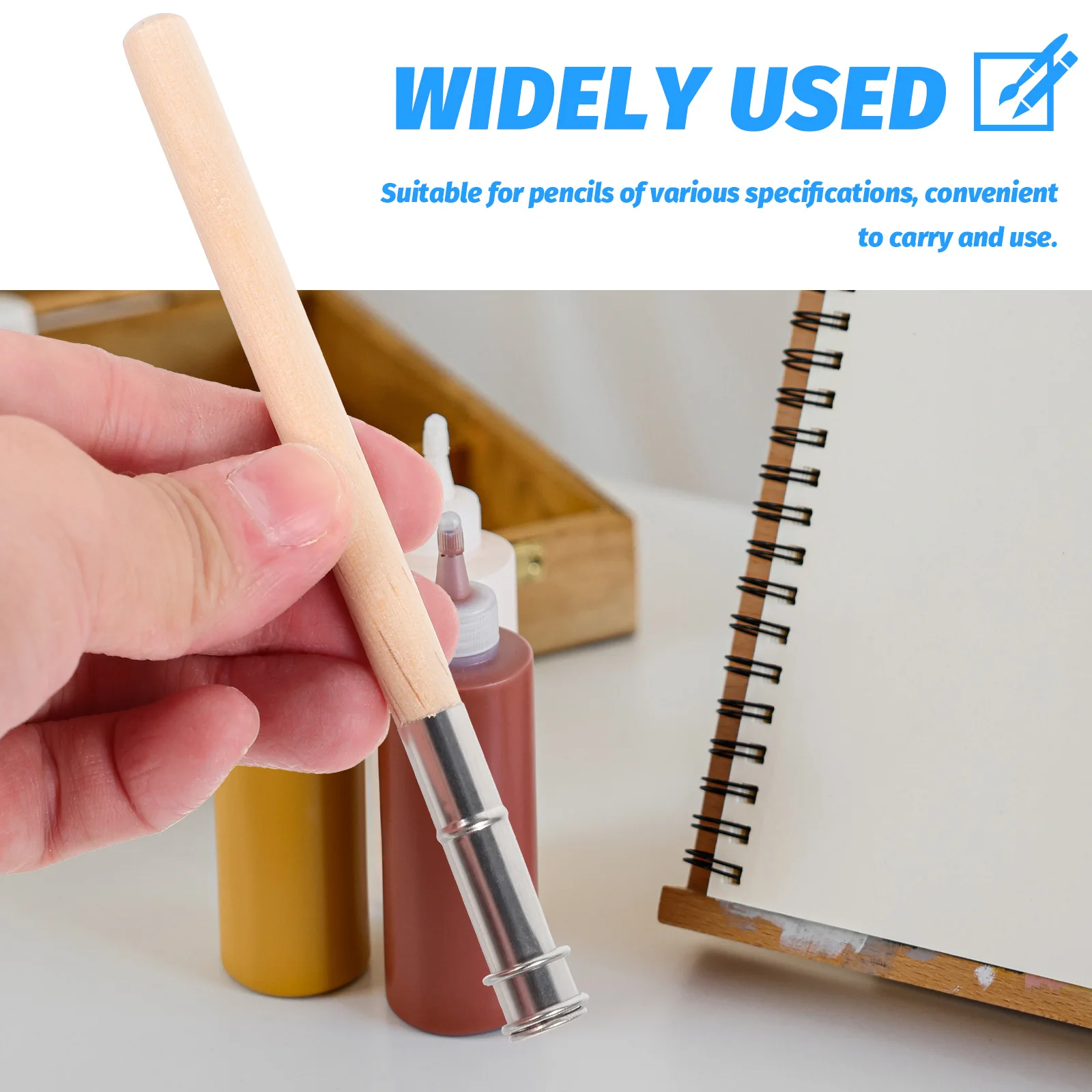 

10Pcs Pencil Extender Wooden Crayon Extension Tool Artist Accessory Drawing Extender Portable Crayon Extension