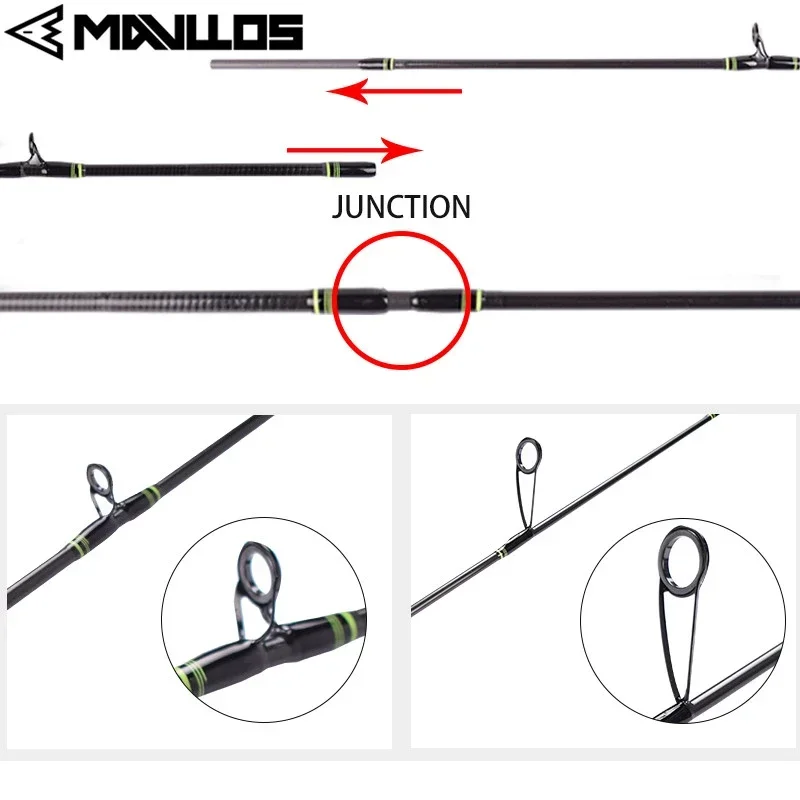 Imagem -06 - Delicadeza Mavllos-light Carbon Bass Spinning Rod Vara de Pesca de Fundição Pontas ul Bfs Linha 26lb ul Sólido 068g