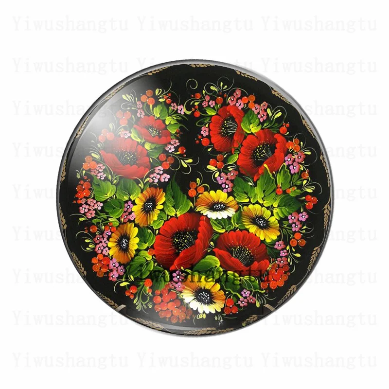 Beauty red flower rose background with flower 12mm/20mm/25mm/30mm photo glass cabochon demo flat back Making findings