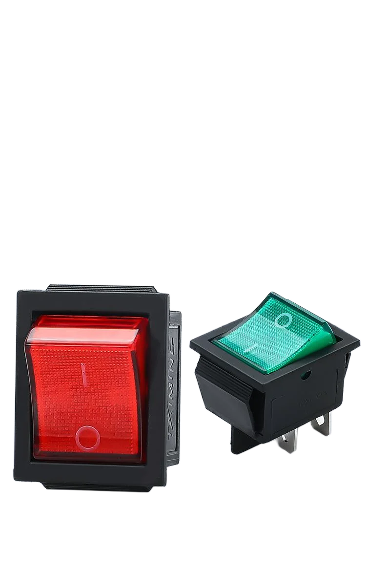 KCD4 ON-OFF 16A 250VAC/20A 125VAC Botão Vermelho Interruptor Rocker Light Interruptor de Alimentação Rocker de 4 Pinos