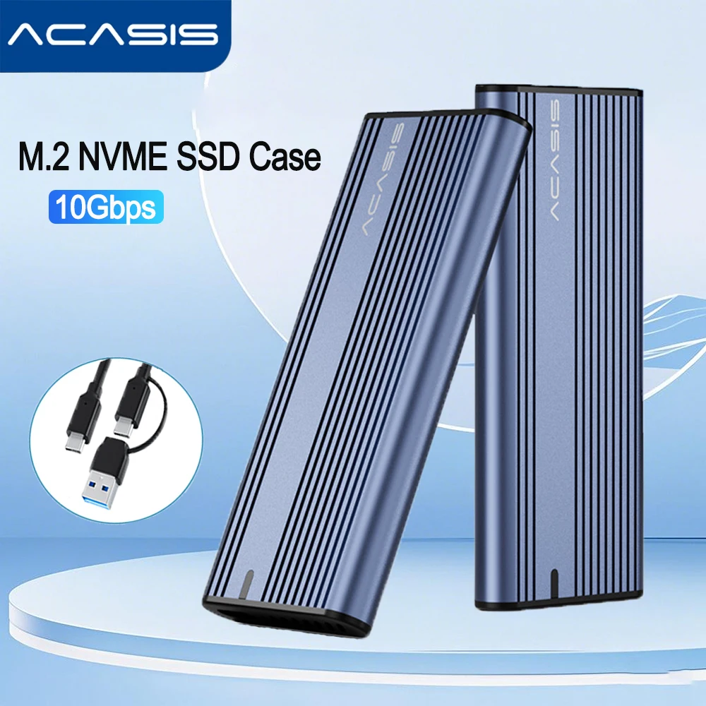 

ACASIS 10Gbps M.2 NVME SSD Enclosure Case USB3.2 Type-C Gen2 M2 PCIE NVMe SSD box For 2230 2242 2260 2280mm nvme ssd Case