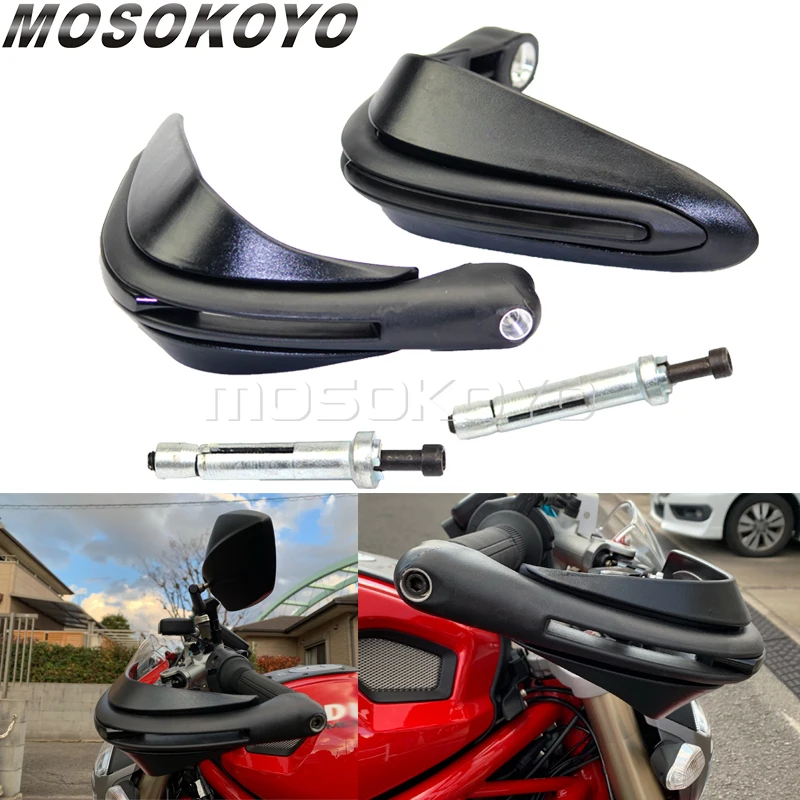 

Motorcycle 7/8" 22mm Handlebar Handguard Protection Universal for Suzuki SV650 Yamaha Honda Ducati Dirt Street Bike Dual Road