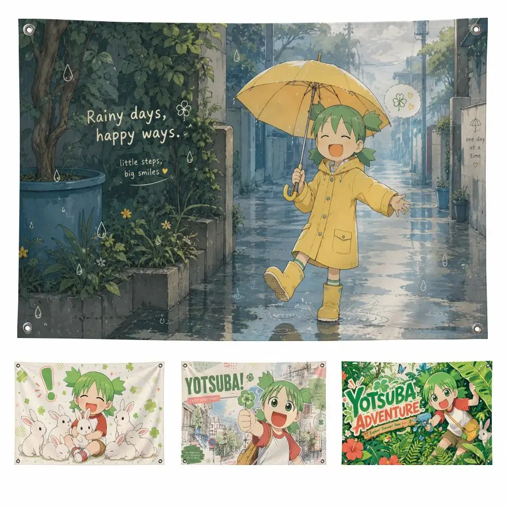 Manga Y-Yotsuba Koiwai Flags Room Dorm Camping Party Hogar Garage Living Room Bed Wall Decor Banner Gift