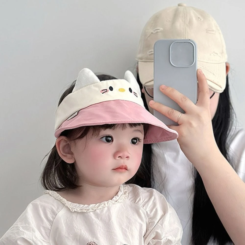 

Soft Breathable Baby Sun Hat Korean Style Quick-dry Empty Top Cap Anti UV Animal Children Sunshade Hat Outdoor