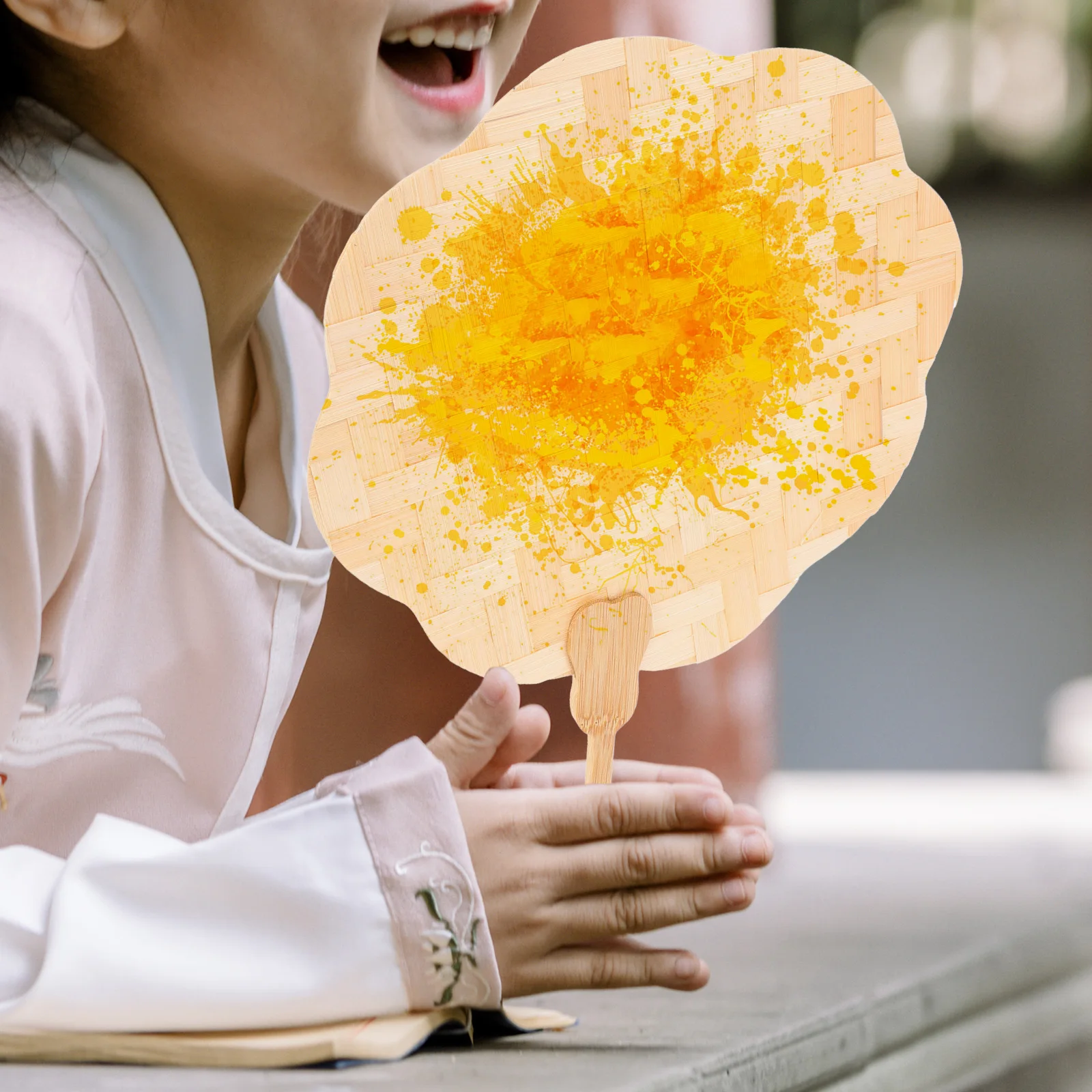 

Handmade Bamboo Woven Fan Summer Diy Painting Chinese Rustic Decorative Handheld Wedding Beach Portable Lightweight Bulk