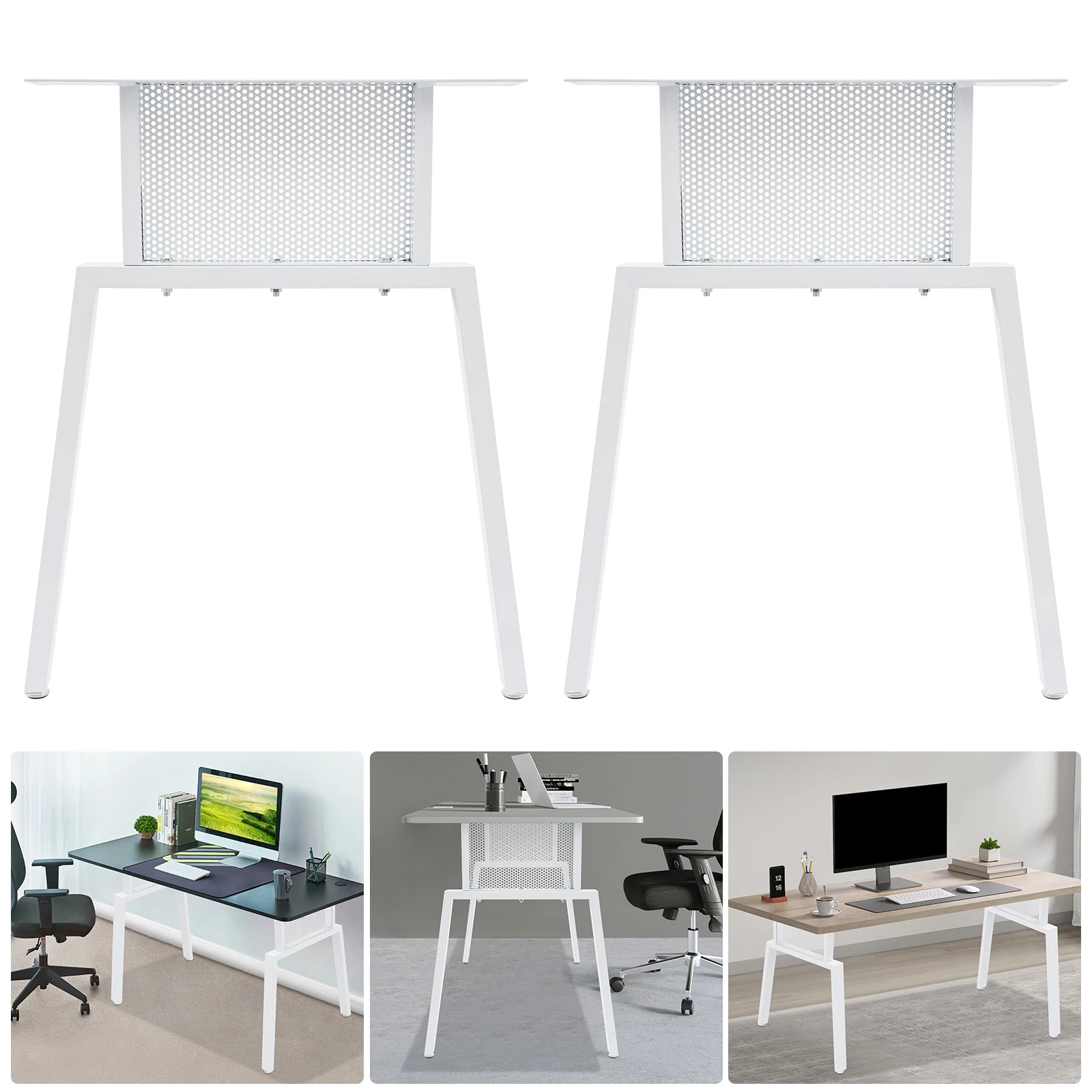 

28-дюймовый металлический промышленный обеденный стол, современные ножки стола, чугунное основание, ножки журнального столика, 1 комплект, 2 предмета - черный и белый