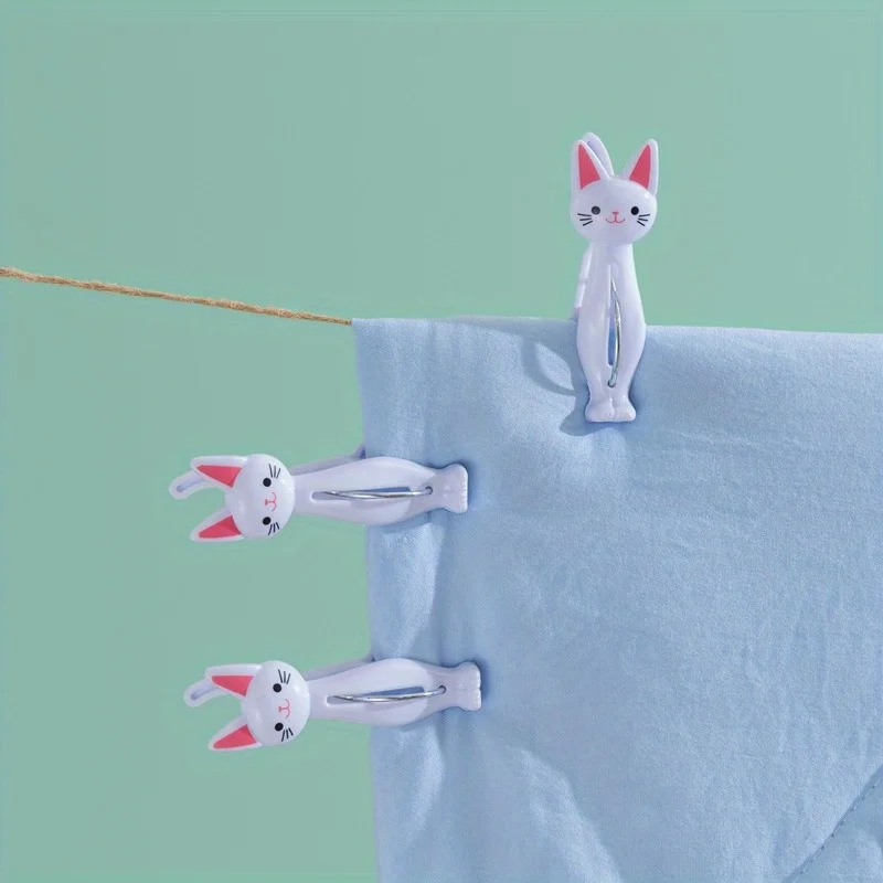 Katzenförmige Wäscheklammern, Küchen-Aufbewahrungsclips, Büroklammern, Strandtuch-Clips, Kleiderklammern