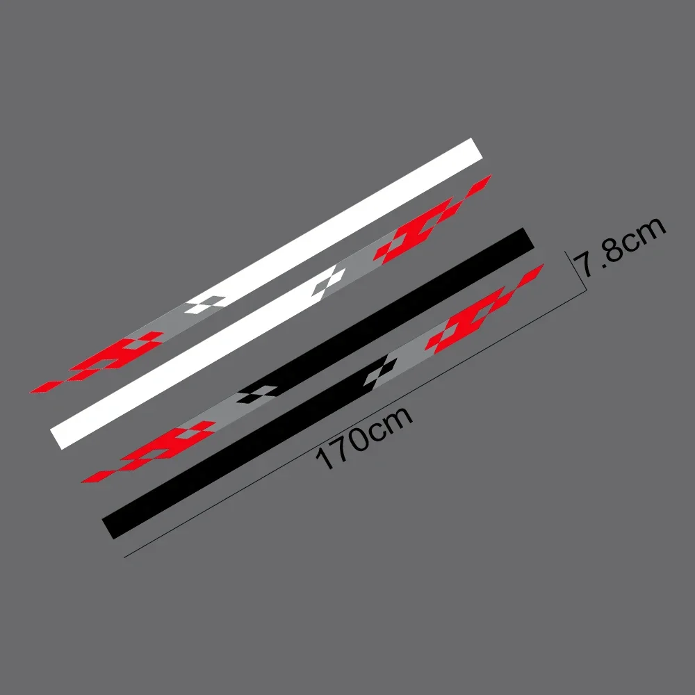 

Creative 2Pcs Car Door Side Skirt Body Decals PVC Waterproof Protective Personalized Stickers Auto Exterior Decor Accessories
