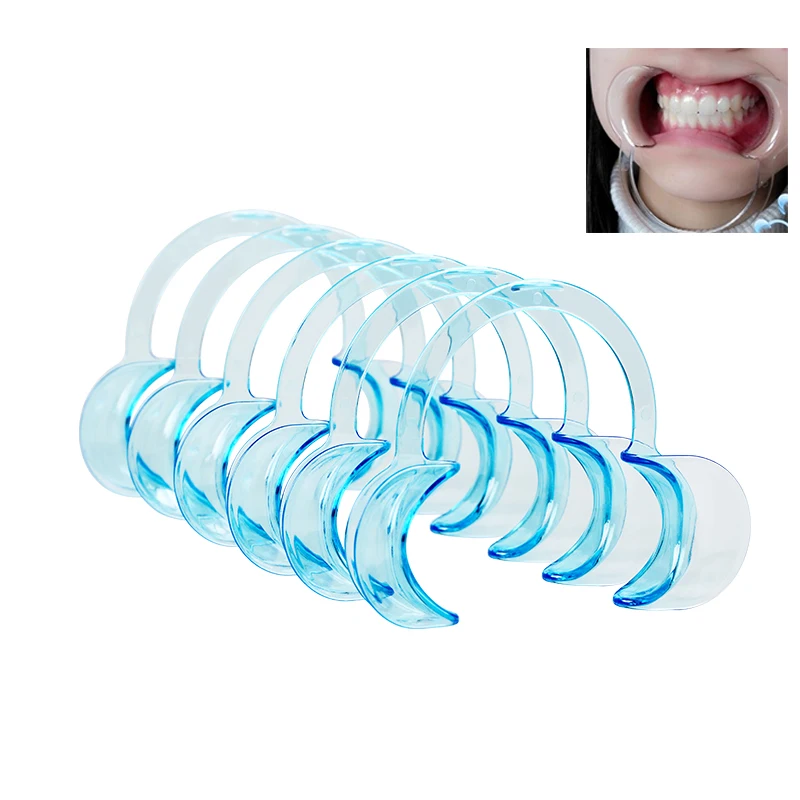 C Shape Dental lip cheek retractors mouth opener 5pcs/bag dental products Oral Clean teeth whitening dentistry tools