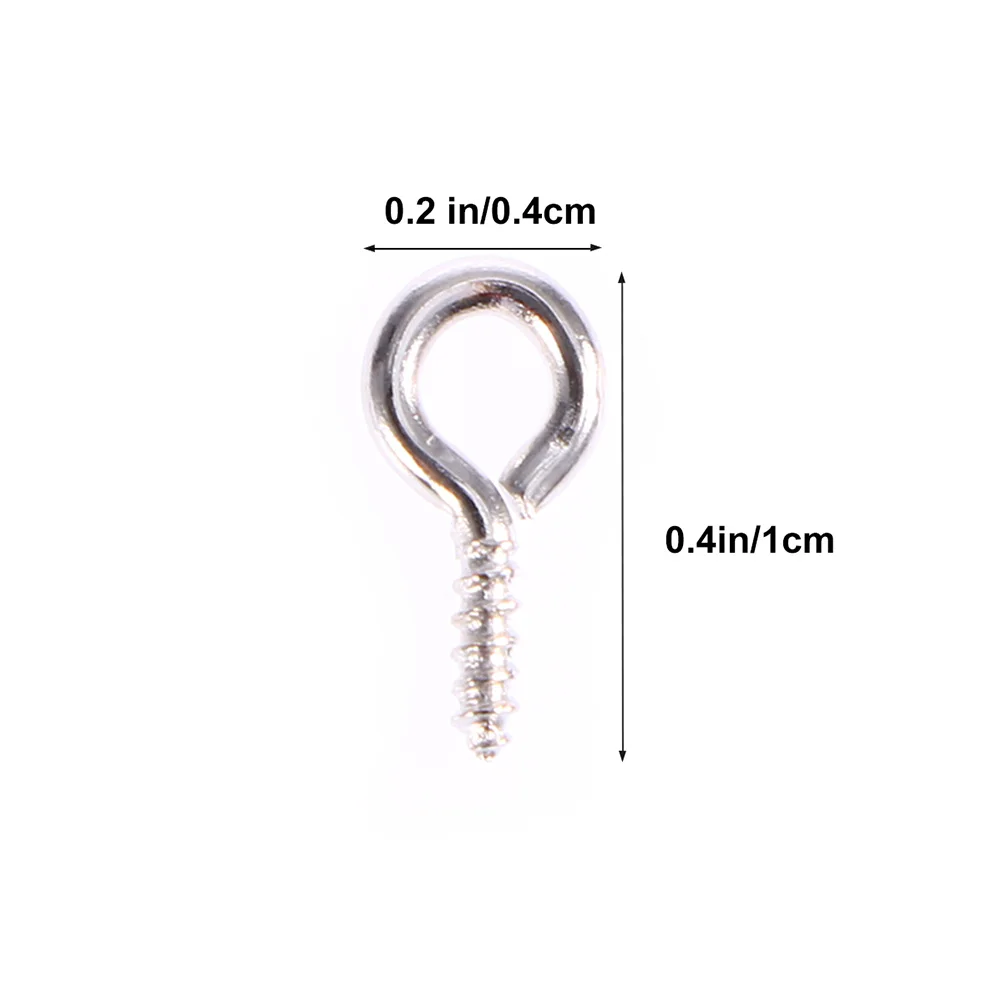 300 Uds. Alfileres de ojo de tornillo Mini joyería creativa colgante de tornillo para manualidades DIY hacer llaveros accesorios de joyería de moda de plata