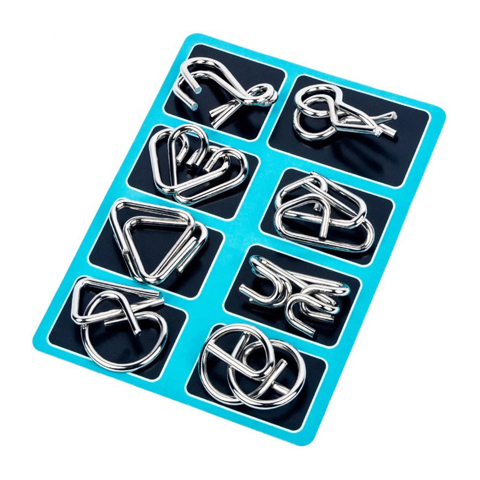 3D Coil Cast Wire Chain Puzzles Toys Disentanglement Iron Link Unlock Interlock Game for Party Favor Challenge