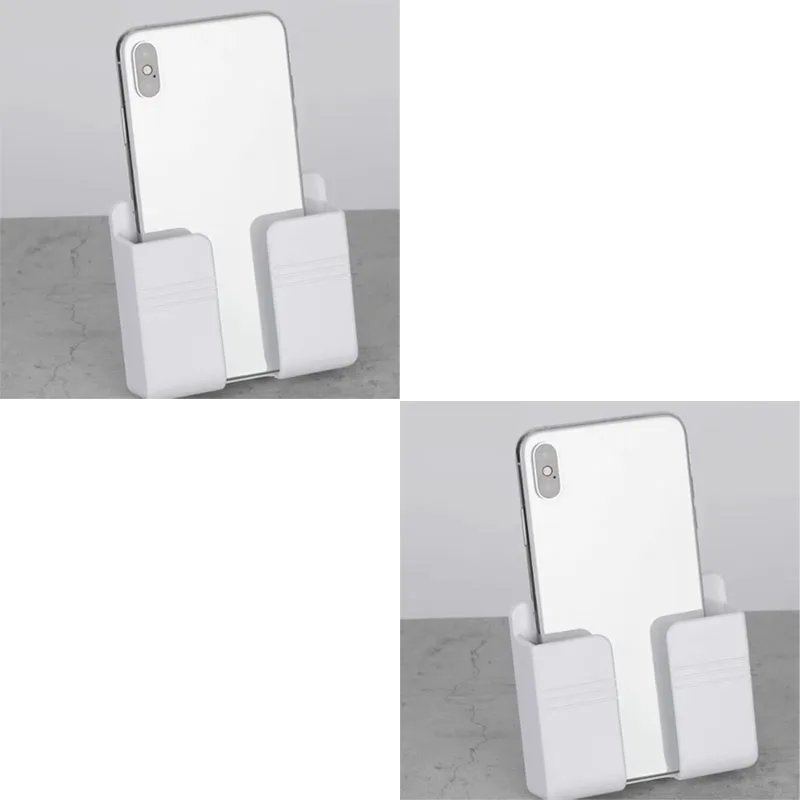 1–4 Stück wandmontierte Aufbewahrungsgeräte für Telefonladegeräte und Fernbedienungen mit Löchern, geeignet für Küche, Schlafzimmer, Badezimmer