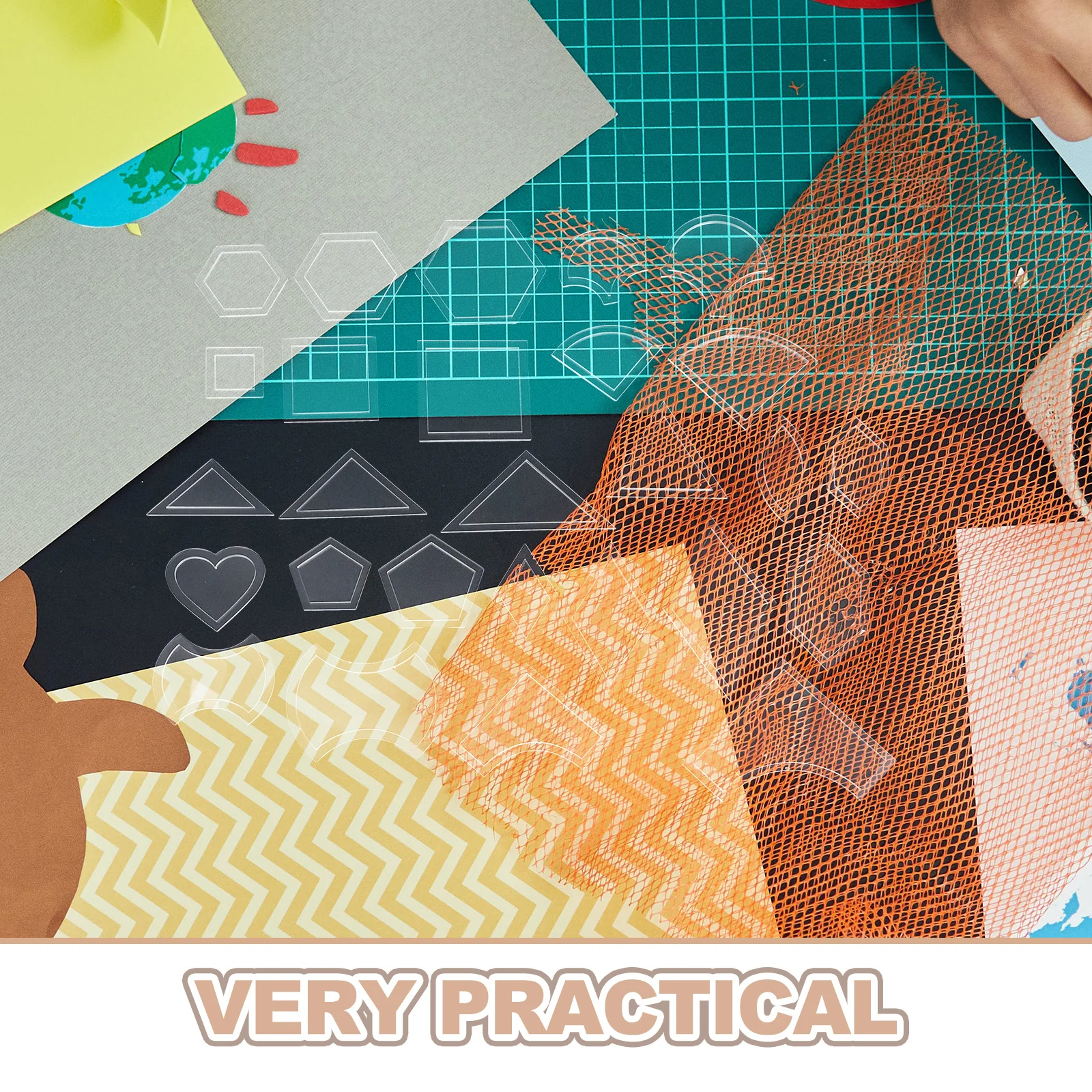 108 قطعة قوالب خليط واضح الاكريليك اللحف حاكم مجموعة DIY بها بنفسك الخياطة اللحف الإستنسل مجموعة قوالب الخياطة الدقيقة #6