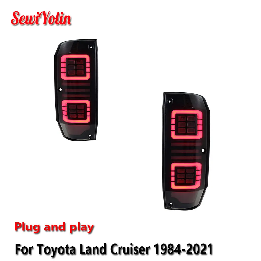 

Car LED Tail Light Accessories For Toyota Land Cruiser LC70/71 1984-2021 Auto Rear Fog DRL Brake Turn Signal Lamp Plug and Play