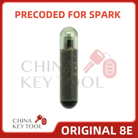 1PCS Original 8E Glass precoded Transponder Chip for Chevrolet Spark Unlocked Megamos 8E Transponder