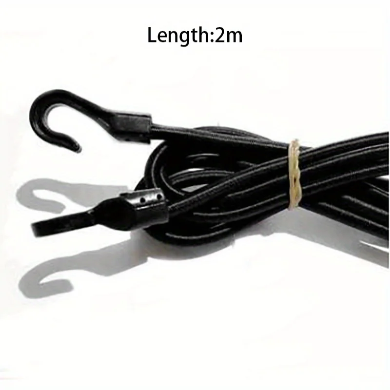 3pcs 1m Heavy Duty Elastic Bungee Shock Cord Strap Stretch Plastic Hook Car Luggage Tent Kayak Boat Canoe Bikes Rope Tie