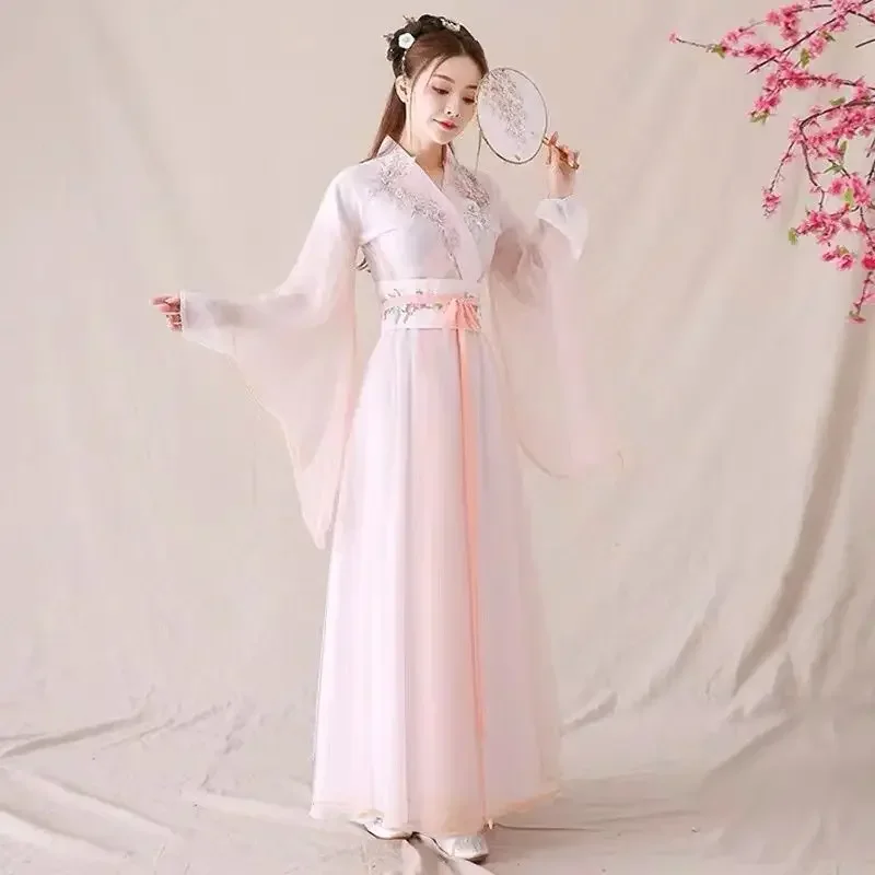 

Pink Chinese Style Hanfu Traditional Dance Costume Han Dynasty Princess Clothing Oriental Tang Dynasty Fairy Dresses Outfit