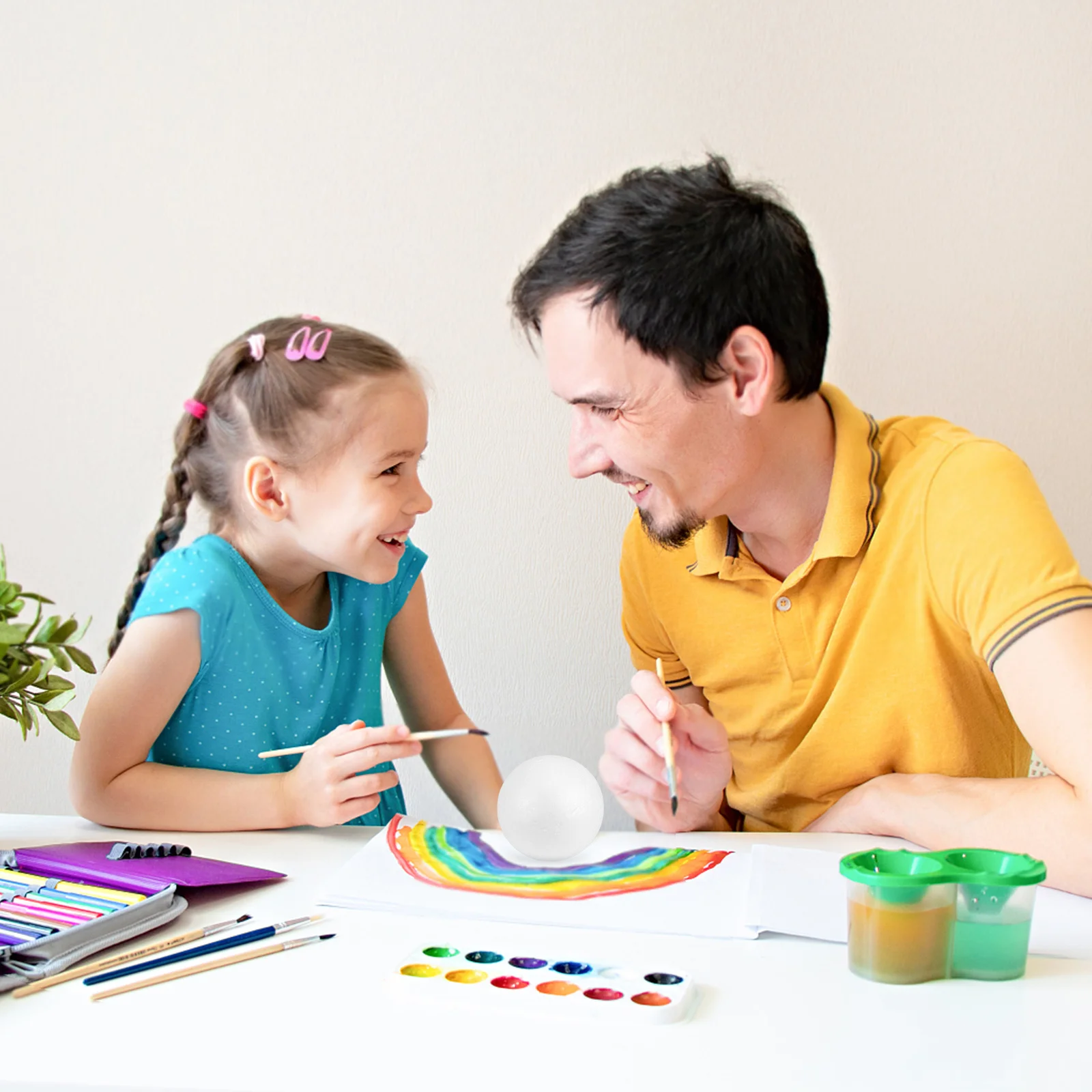 10 stks Schuimballen Witte Gladde Ambachtelijke Ballen Voor Diy Schilderen Schoolprojecten Vakantie Decoraties Kinderen Bal Kerstballen Ornamenten